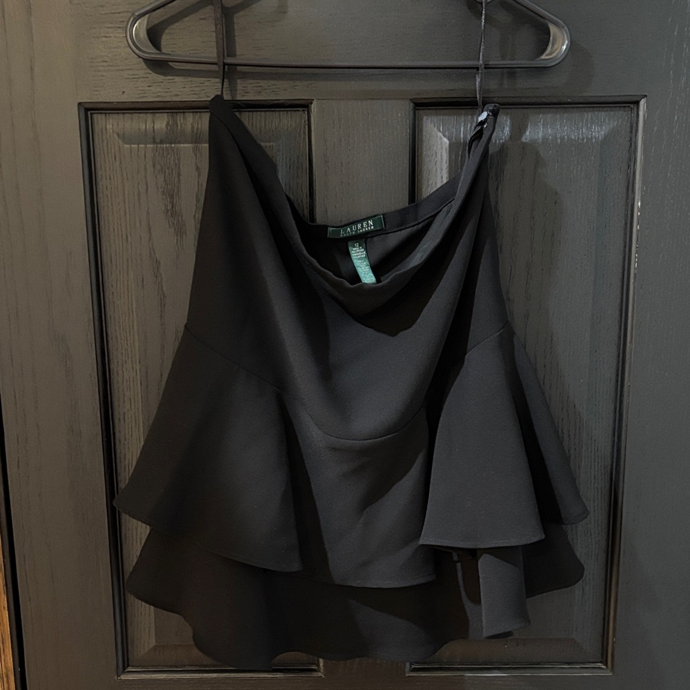 Lauren Ralph Lauren Black Layered Mini Skirt